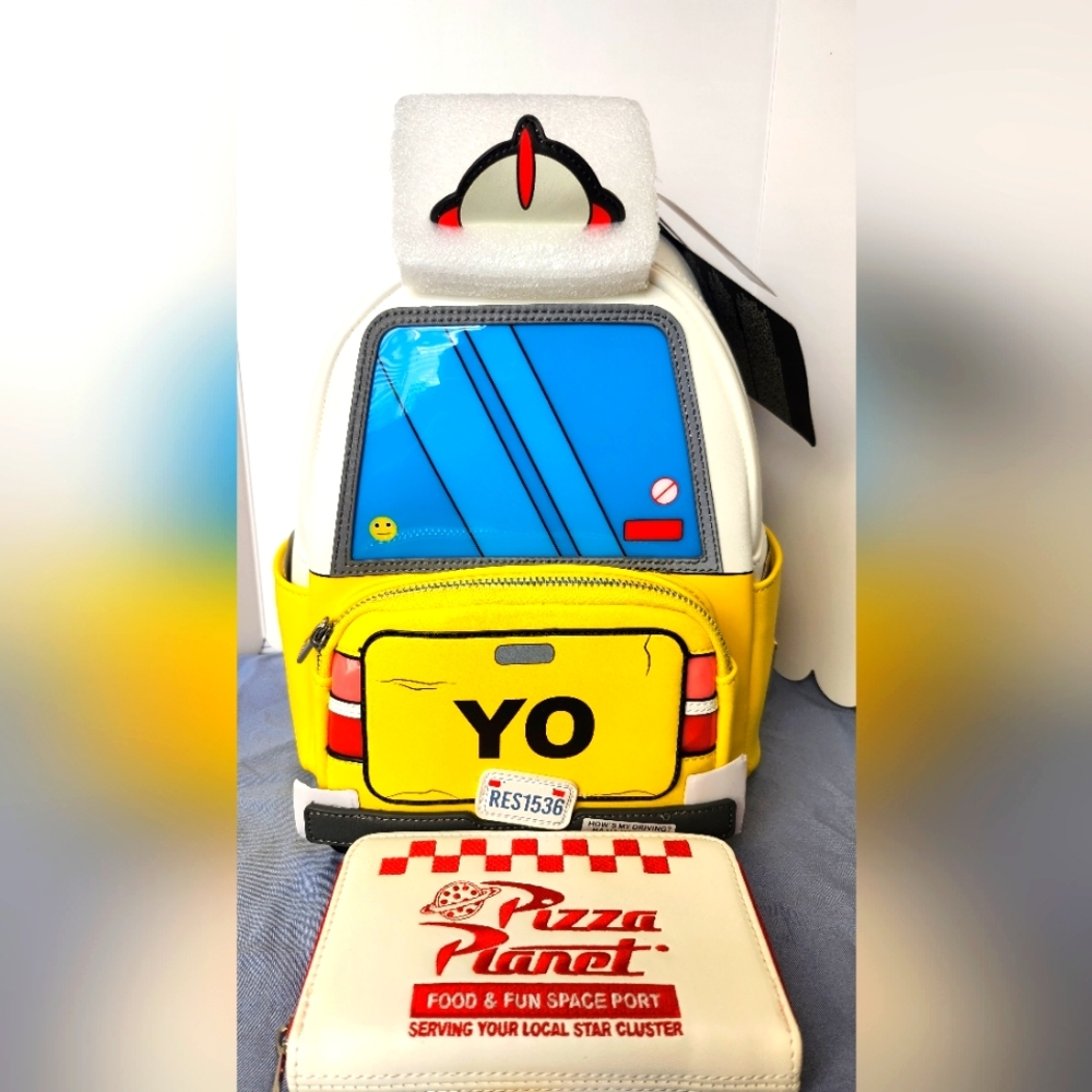 Loungefly Pixar Toy Story Pizza Planet Del Truck Backpack & Wallet